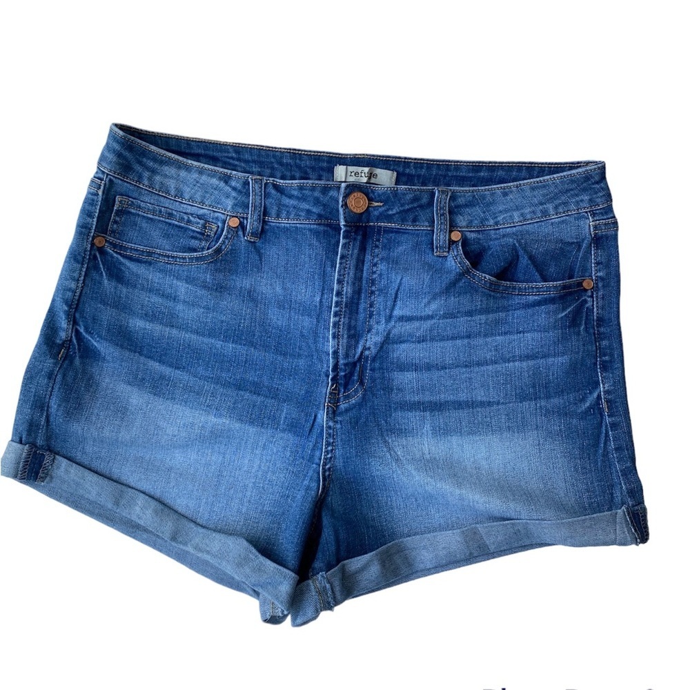 Refuge Super High Rise Jean Shorts, Size 14